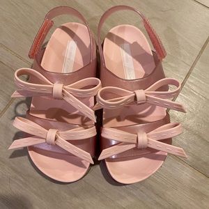 Mini Melissa Jason Wu Sandal - pink bows - size 11 - new